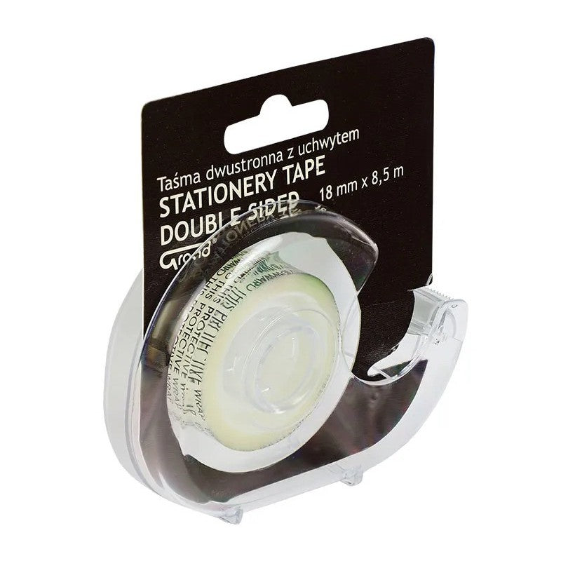 Banda dublu adeziva Grand 130-1903, 18mm x 8.5m, transparent, cu dispenser