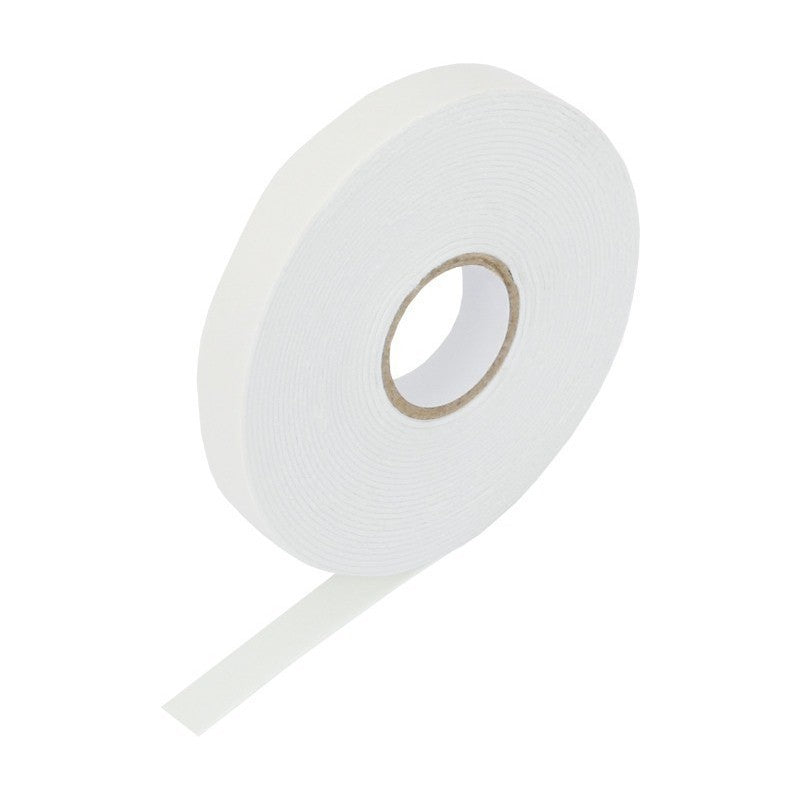 Banda dublu adeziva Grand, buretata, 12mm x 3m, alb