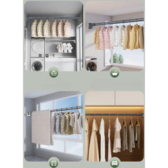 Bara Telescopica Multifunctionala, Kadeny, din Otel Inoxidabil si ABS, Utilizare Universala, Extensie 185 - 205 cm, Fara Perforare Perete, Negru