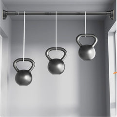 Bara Telescopica Multifunctionala, Kadeny, din Otel Inoxidabil si ABS, Utilizare Universala, Extensie 185 - 205 cm, Fara Perforare Perete, Negru