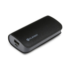 Baterie externa 5200mAh Platinet PMPB52LBL / 43408, Li-Ion, USB, microUSB, cablu microUSB inclus, imitatie piele, negru