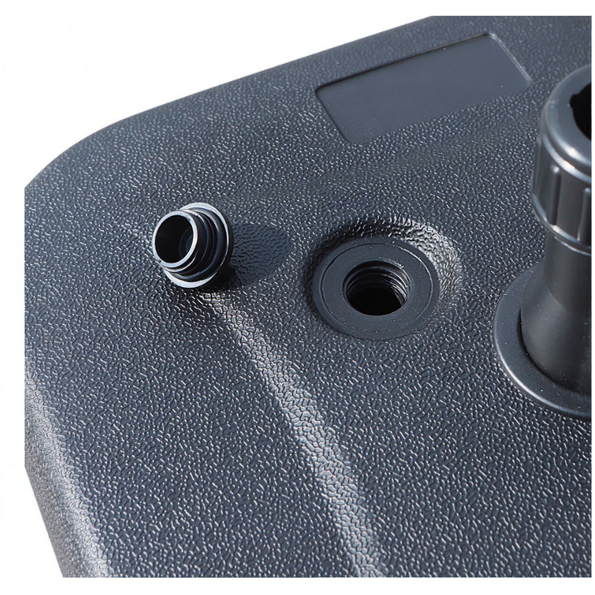 Baza umbrela din plastic, Kadeny, patrata, 22 litri, neagra