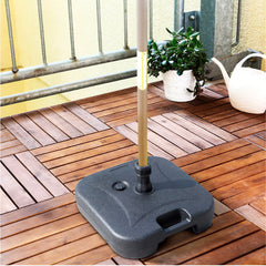 Baza umbrela din plastic, Kadeny, patrata, 22 litri, neagra