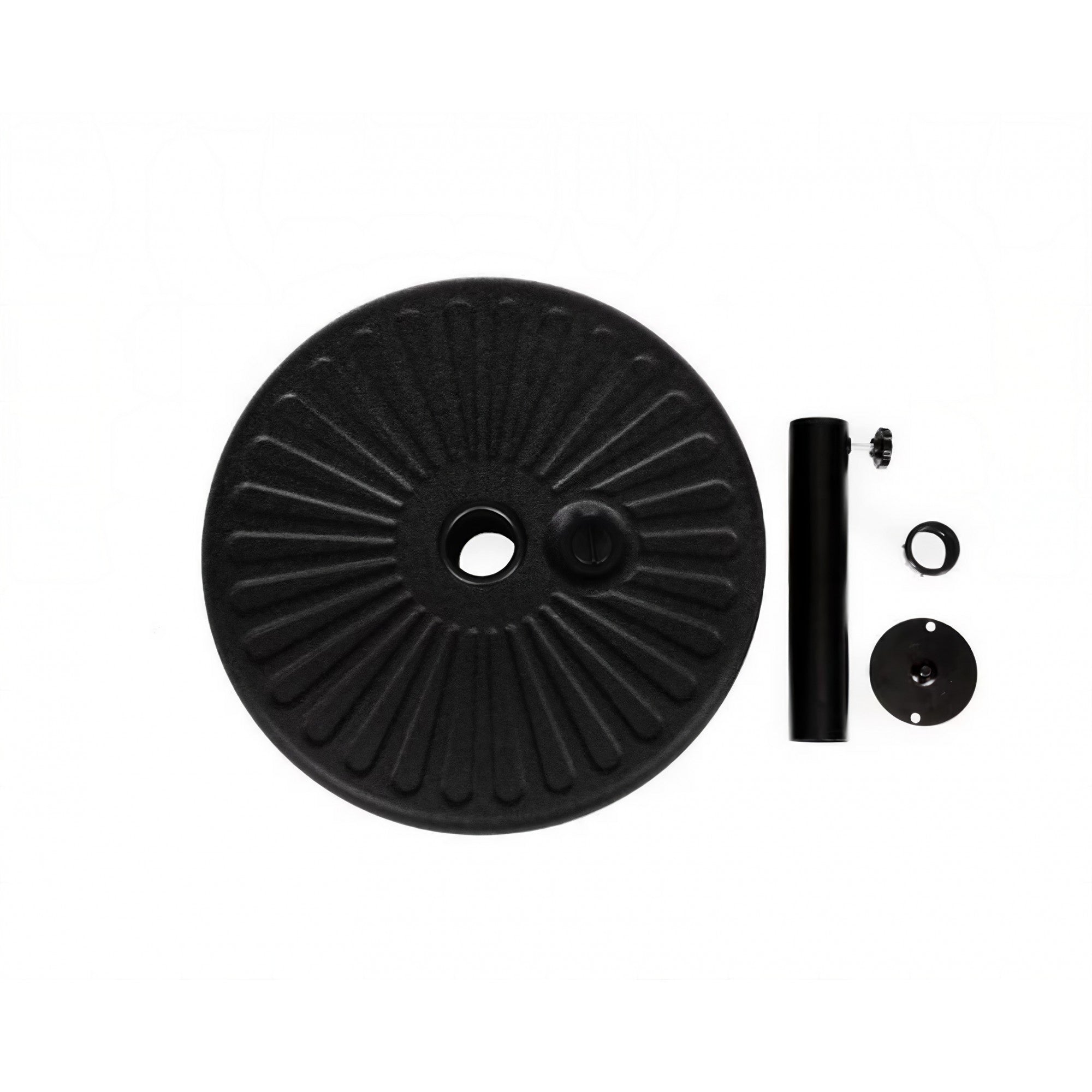 Baza umbrela din plastic Kadeny, rotunda, 22 litri, neagra