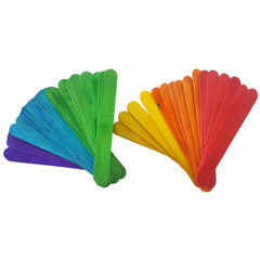 Accesorii creatie - lemn - betisoare late, diverse culori, 2x14.5cm, set 50 buc, Colorarte