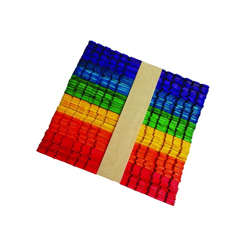 Accesorii creatie - lemn - betisoare cu dinti, diverse culori, 1x11.2cm, set 50 buc, Colorarte