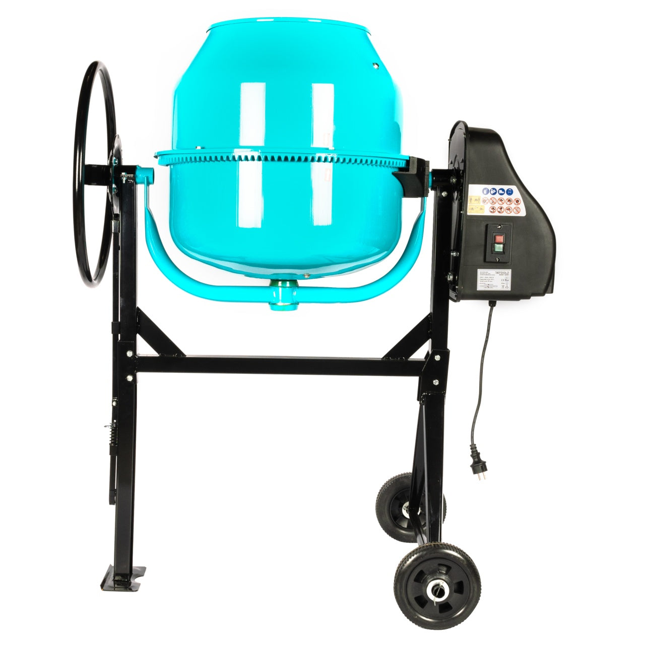 Betoniera Detoolz 140L, 850W, cu roti si coroana de fonta