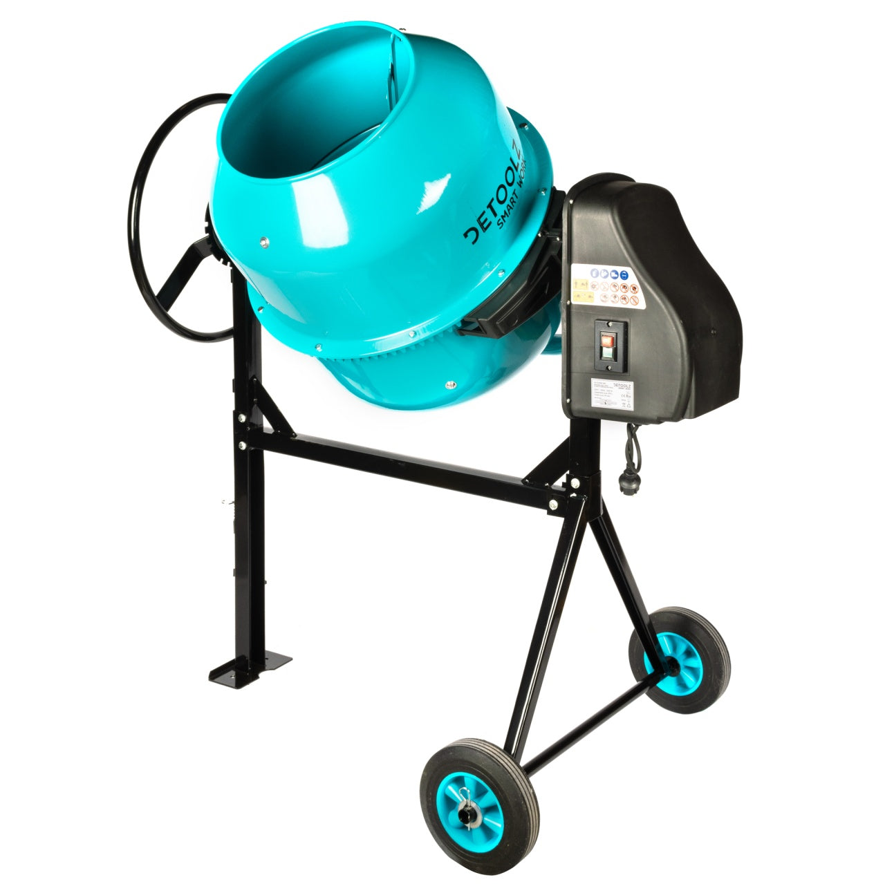 Betoniera Detoolz 200L, 1200W, cu roti si coroana de fonta