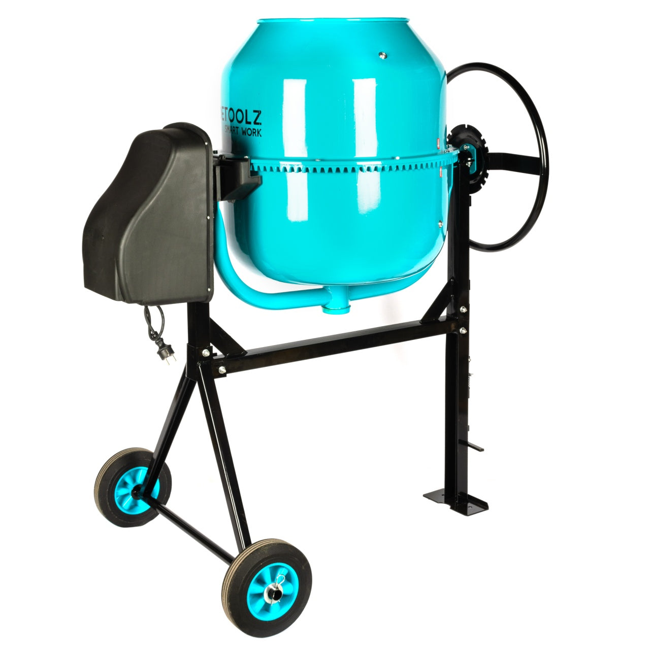 Betoniera Detoolz 200L, 1200W, cu roti si coroana de fonta