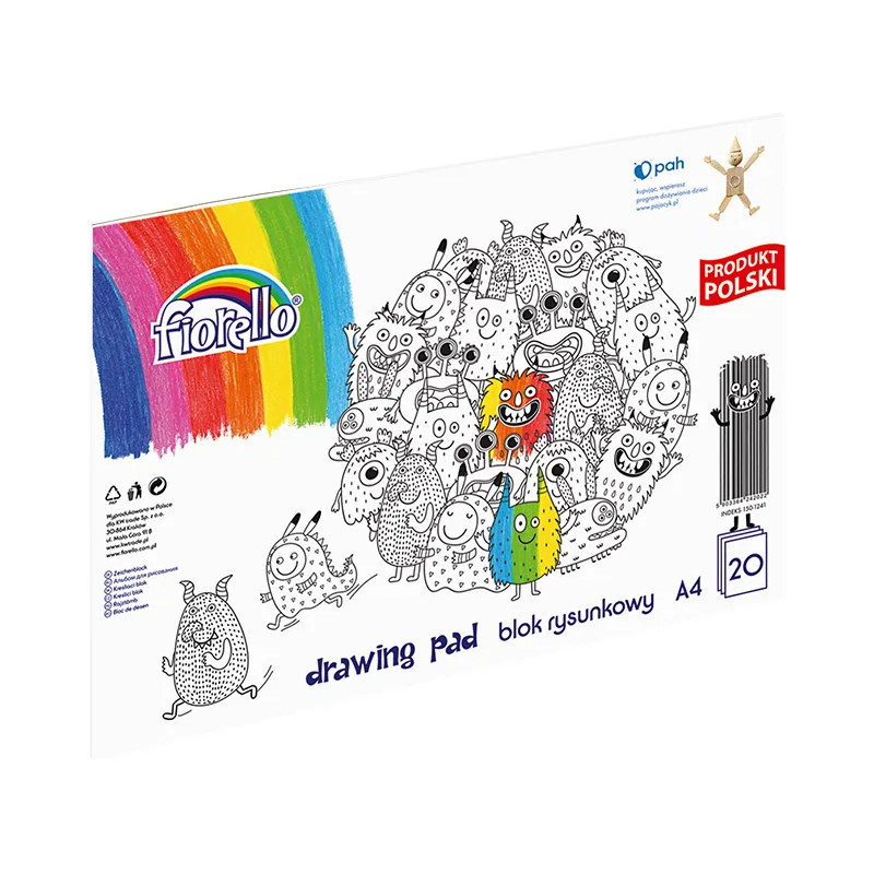 Bloc de desen A4 Fiorello, 20 file, 20g/mp, 150-1241