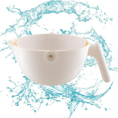 Bol cu Doua Straturi, Kadeny, pentru Fructe, Legume, cu Cos de Scurgere a Apei, 2L, din ABS+PP, 29.9 x 22.5 x 11.8 cm, Alb