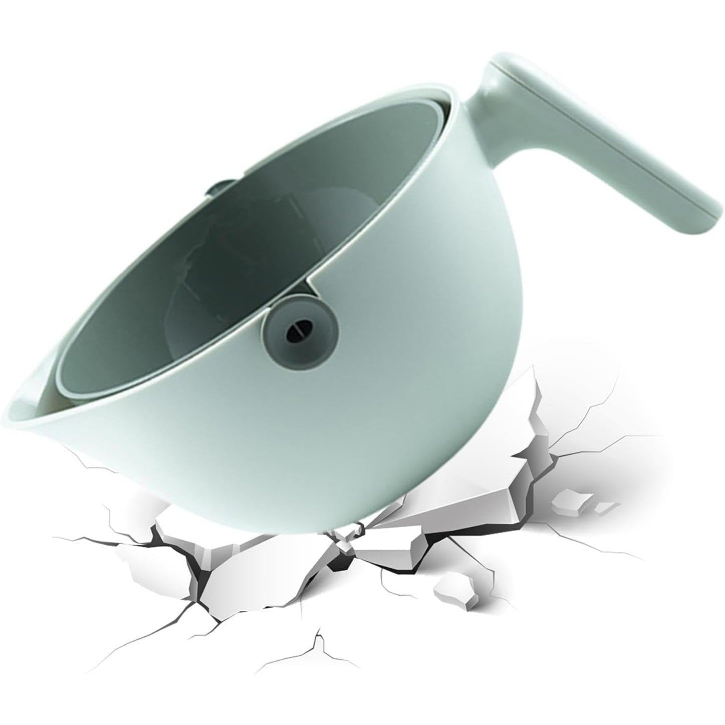 Bol cu Doua Straturi, Kadeny, pentru Fructe, Legume, cu Cos de Scurgere a Apei, 2L, din ABS+PP, 29.9 x 22.5 x 11.8 cm, Verde