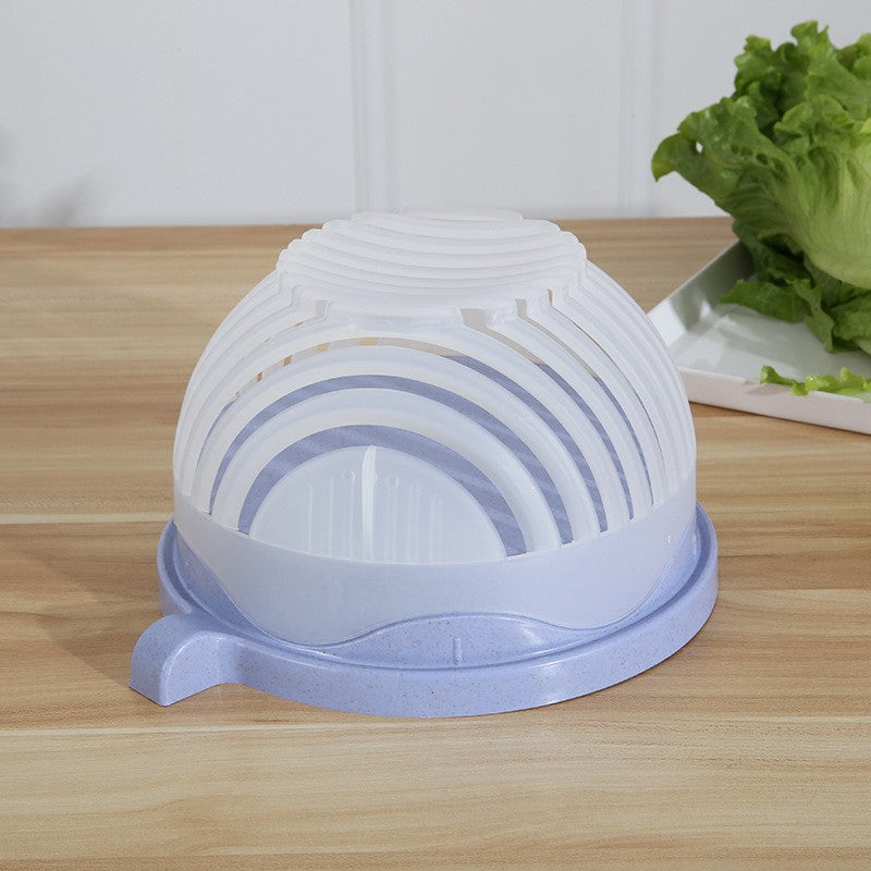 Bol Feliator pentru Salata, Kadeny, Castron Multifunctional pentru Legume si Fructe, pentru Spalat si Taiat Legumele, cu Scurgere si Tocator, Ergonomic, Protectie pentru Maini, 21x18.5x11.5 cm, Mov