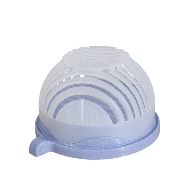 Bol Feliator pentru Salata, Kadeny, Castron Multifunctional pentru Legume si Fructe, pentru Spalat si Taiat Legumele, cu Scurgere si Tocator, Ergonomic, Protectie pentru Maini, 21x18.5x11.5 cm, Mov