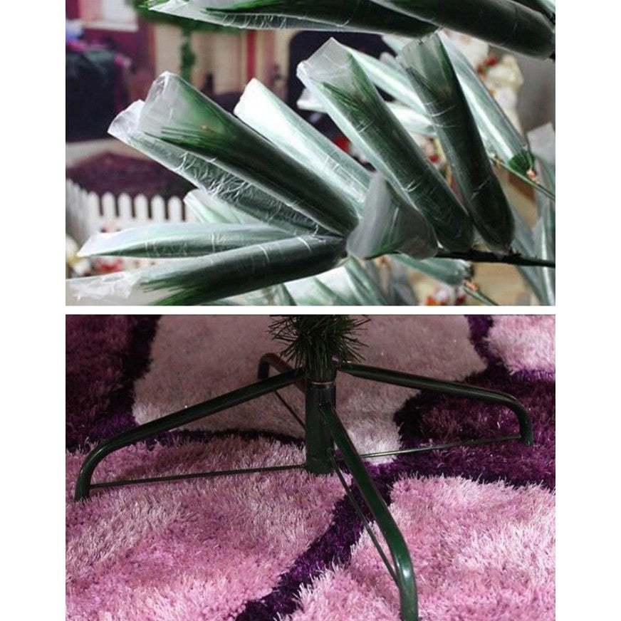 Brad Artificial de Craciun Kadeny® Tip Pin, 2.1 m, 280 Ramuri, Cetina Verde, ace 3D, Suport Metalic Inclus