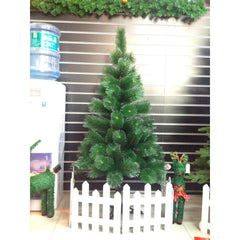 Brad artificial de Craciun tip pin, clasic, pentru interior/exterior, inaltime 90 cm, Kadeny, verde, suport de plastic inclus