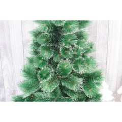 Brad artificial de Craciun tip pin nins, pentru interior/exterior, inaltime 150 cm, Kadeny, verde, suport metalic inclus