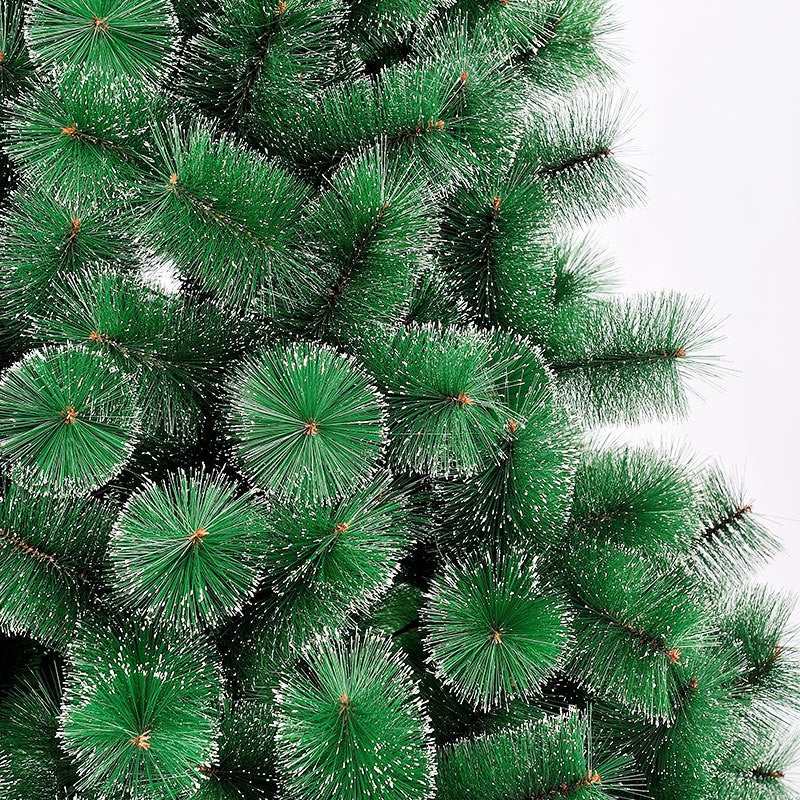 Brad artificial de Craciun tip pin nins, pentru interior/exterior, inaltime 180 cm, Kadeny, verde, suport metalic inclus