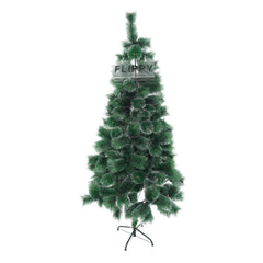 Brad artificial de Craciun tip pin nins, pentru interior/exterior, inaltime 210 cm, Kadeny, verde, suport metalic inclus