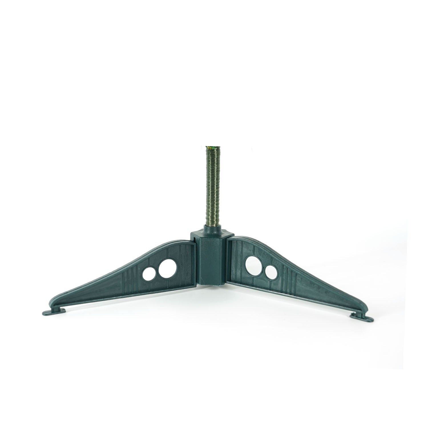 Brad Artificial Impodobit, 60 cm, suport plastic cu instalatie luminoasa 20 LED alb cald + 20 globuri rosii incluse, Kadeny