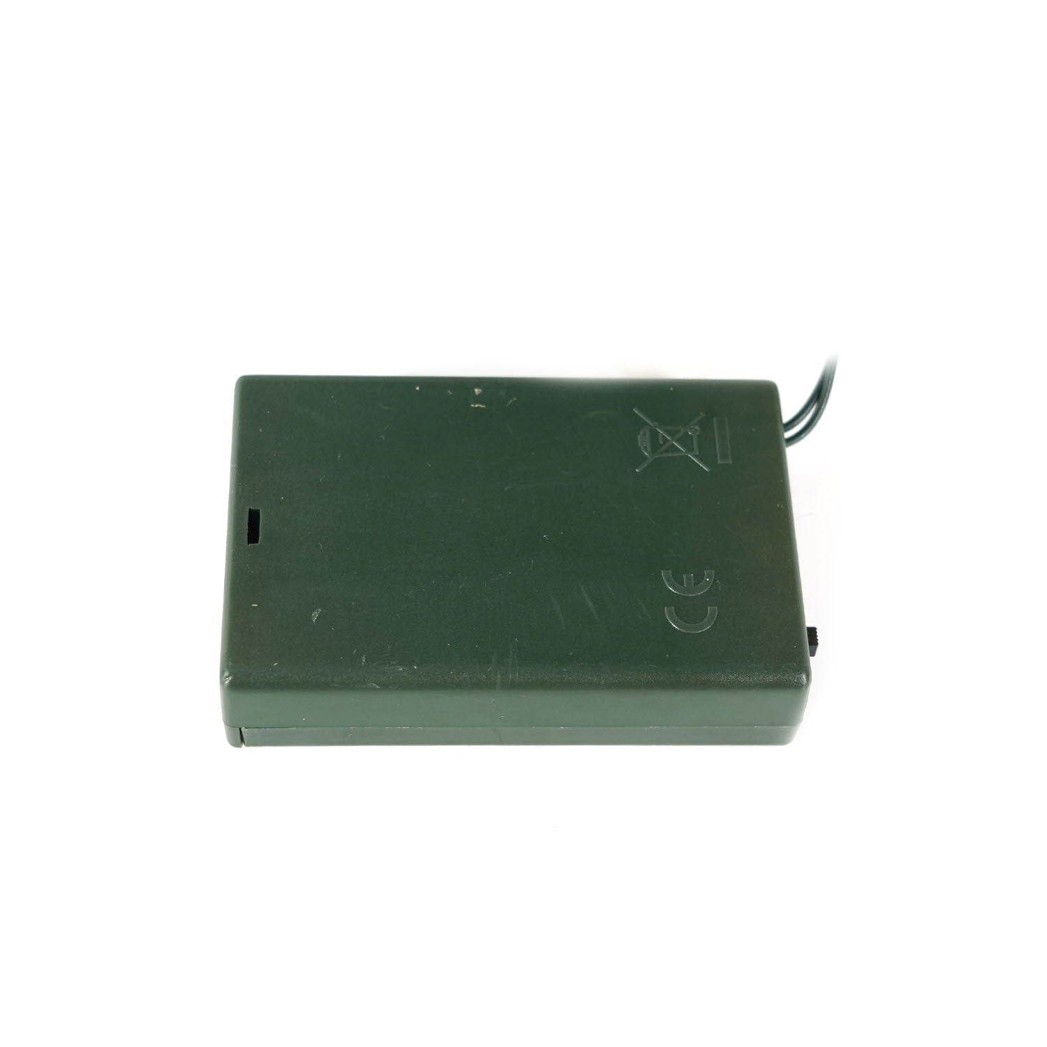 Brad Artificial Impodobit, 60 cm, suport plastic cu instalatie luminoasa 20 LED alb cald + 20 globuri rosii incluse, Kadeny