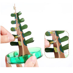 Brad Copac de Hartie Infloritor pe Apa, Kadeny, Jucarie Brad Magic Infloritor de Craciun, Crestere Lenta in 8-24 h, Decoratiune de Craciun, 16.5 x 9.5 x 9.5 cm, Alb