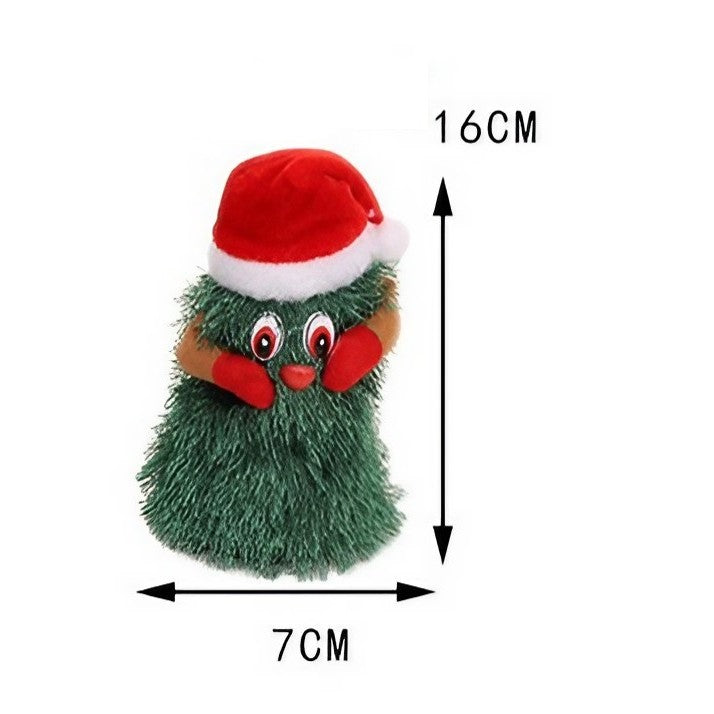 Bradut Dansator si Cantaret, Kadeny, Decoratiune de Craciun, Jucarie Interactiva, 16 cm Inaltime, Verde