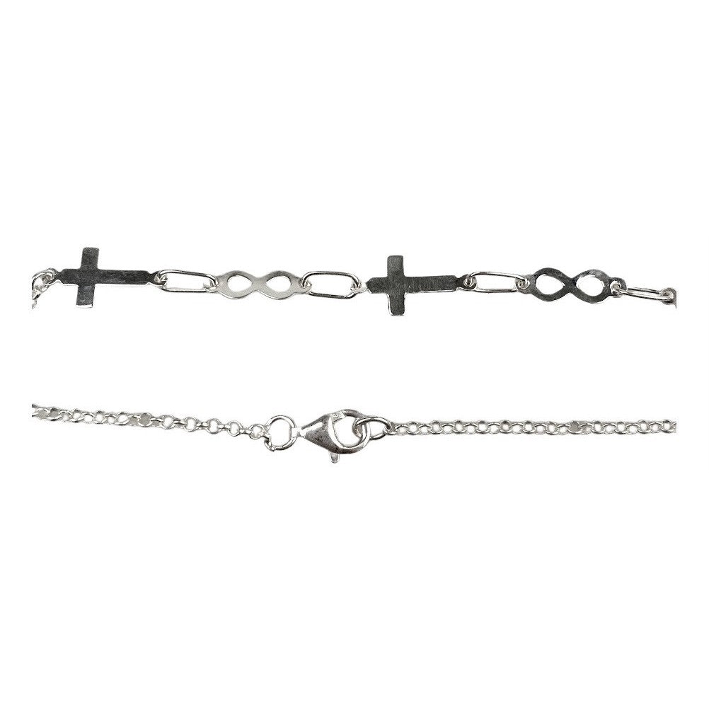 Bratara Argint 925 Cruce si Infinit, 2 g