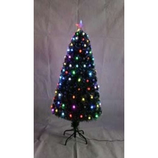 Brazi de Craciun cu fibra optica colorata cu diamant transparent - 210cm