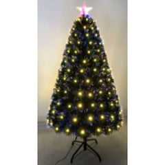 Brazi de Craciun cu fibra optica cu lumina alba calda - 60cm