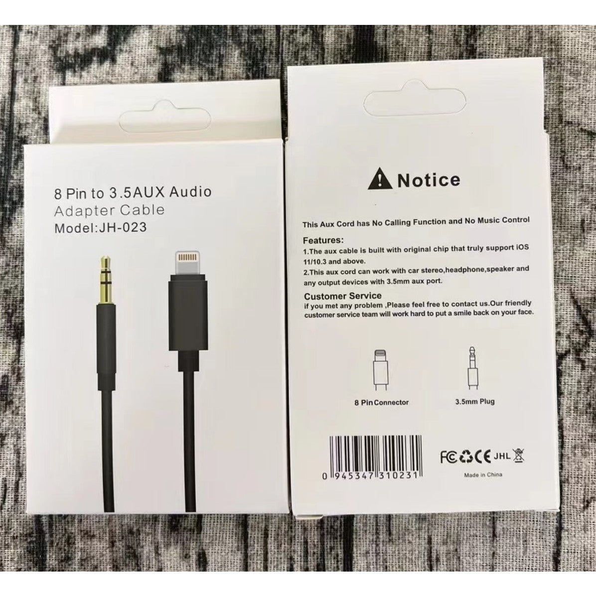 Cablu Audio adaptor Jack 3.5 mm auxiliar compatibil iPhone Kadeny, Negru