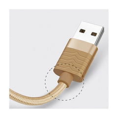 Cablu date Fineblue F-C7 MicroUSB Auriu 1 m