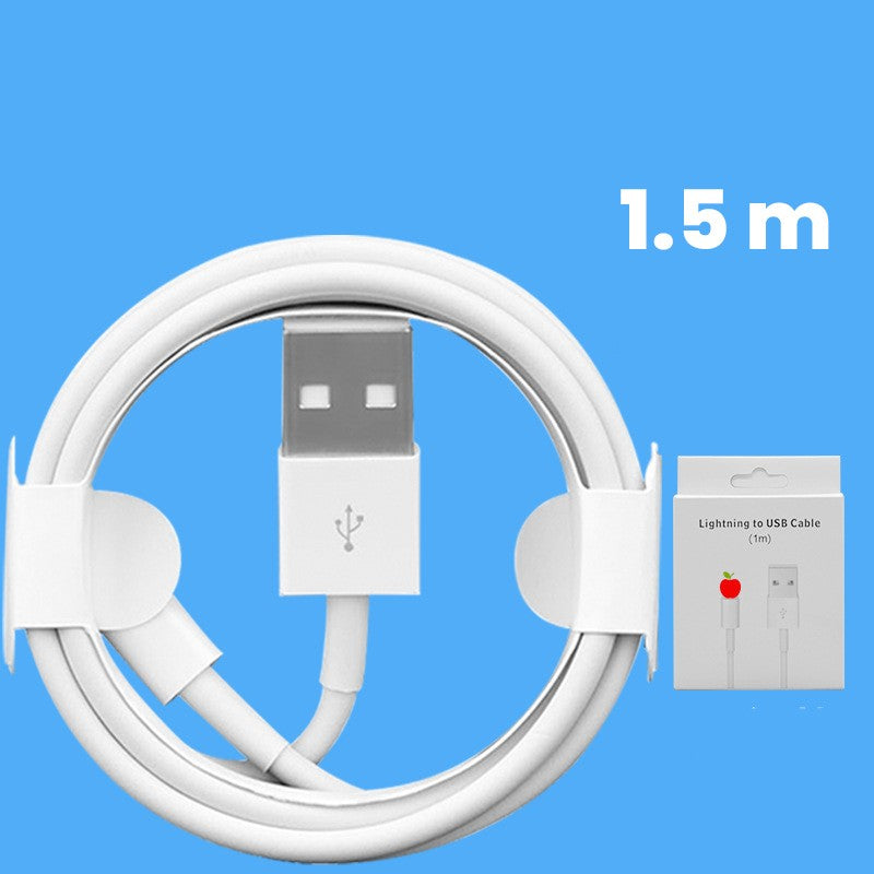 Cablu de Date Fast Charging, Kadeny, port USB-B Compatibil cu iPhone cu porturi de tip Lightning, pentru Incarcare rapida 2A, Lungime 1.5M, Alb