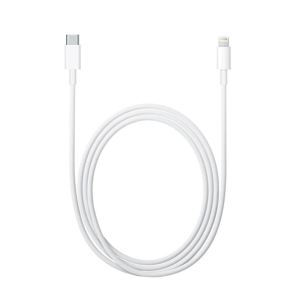 Cablu de date si de incarcare Apple, USB Tip-C-Lightning, 1 metru, Kaveny, Alb
