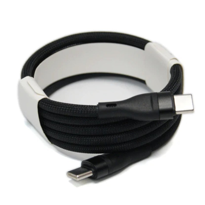 Cablu de Date Universal, Kadeny, Incarcare Rapida, Type-C to Type-C Compatibil cu Telefon sau Tableta, Cablu de Incarcare Impletit din Nailon, 1 m, Negru