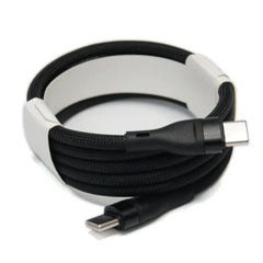 Cablu de Date Universal, Kadeny, Incarcare Rapida, Type-C to Type-C Compatibil cu Telefon sau Tableta, Cablu de Incarcare Impletit din Nailon, 1 m, Negru