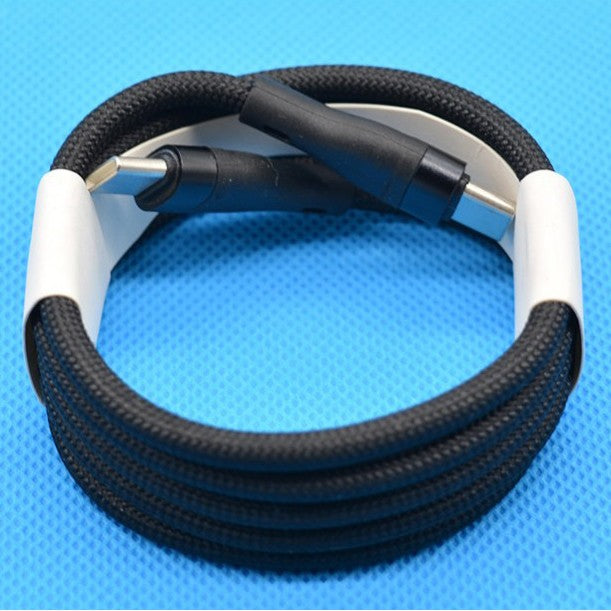 Cablu de Date Universal, Kadeny, Incarcare Rapida, Type-C to Type-C Compatibil cu Telefon sau Tableta, Cablu de Incarcare Impletit din Nailon, 1 m, Negru