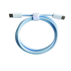 Cablu de Date Universal, Kadeny, Incarcare Rapida, Type-C to Type-C Compatibil cu Telefon sau Tableta, Cablu de Incarcare Impletit din Nailon, 1 m, Albastru