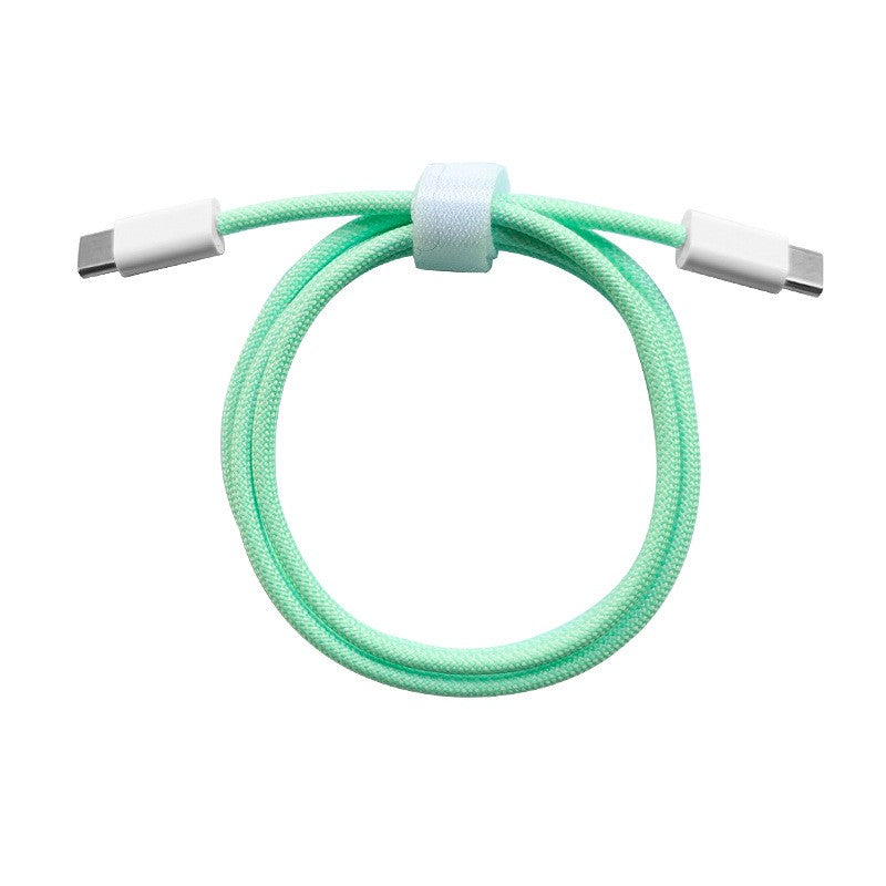 Cablu de Date Universal, Kadeny, Incarcare Rapida, Type-C to Type-C Compatibil cu Telefon sau Tableta, Cablu de Incarcare Impletit din Nailon, 1 m, Verde