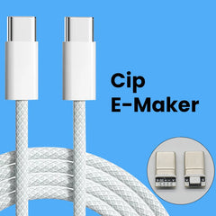 Cablu de Date Universal pentru Telefon, Kadeny, Cablu TYPE-C to TYPE-C, Compatibil cu iOS si Android, Fire 160 cupru, 2M, Impletit Nailon, Alb