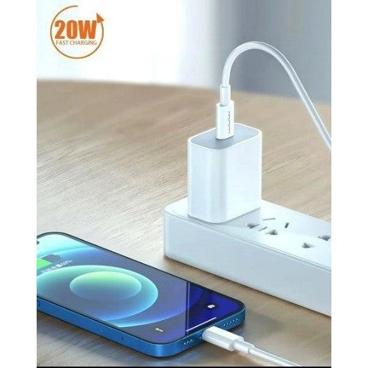 Cablu De Date USB Type-C la iPhone Kaveny WUW-X181 20W 1 m, Alb