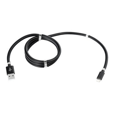 Cablu de incarcare rapida, Kaveny, USB, compatibil Iphone, cu absorbtie magnetica, 1 m, negru