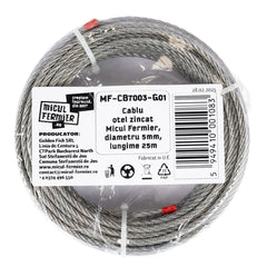Cablu otel zincat Micul Fermier, diametru 5mm, lungime 25m