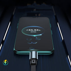 Cablu Retractabil 3in 1 pentru Telefon, Kadeny, Cablu de incarcare rapida 100W, stil Mecha, potrivit pentru Auto, Universal 1.2M, Negru