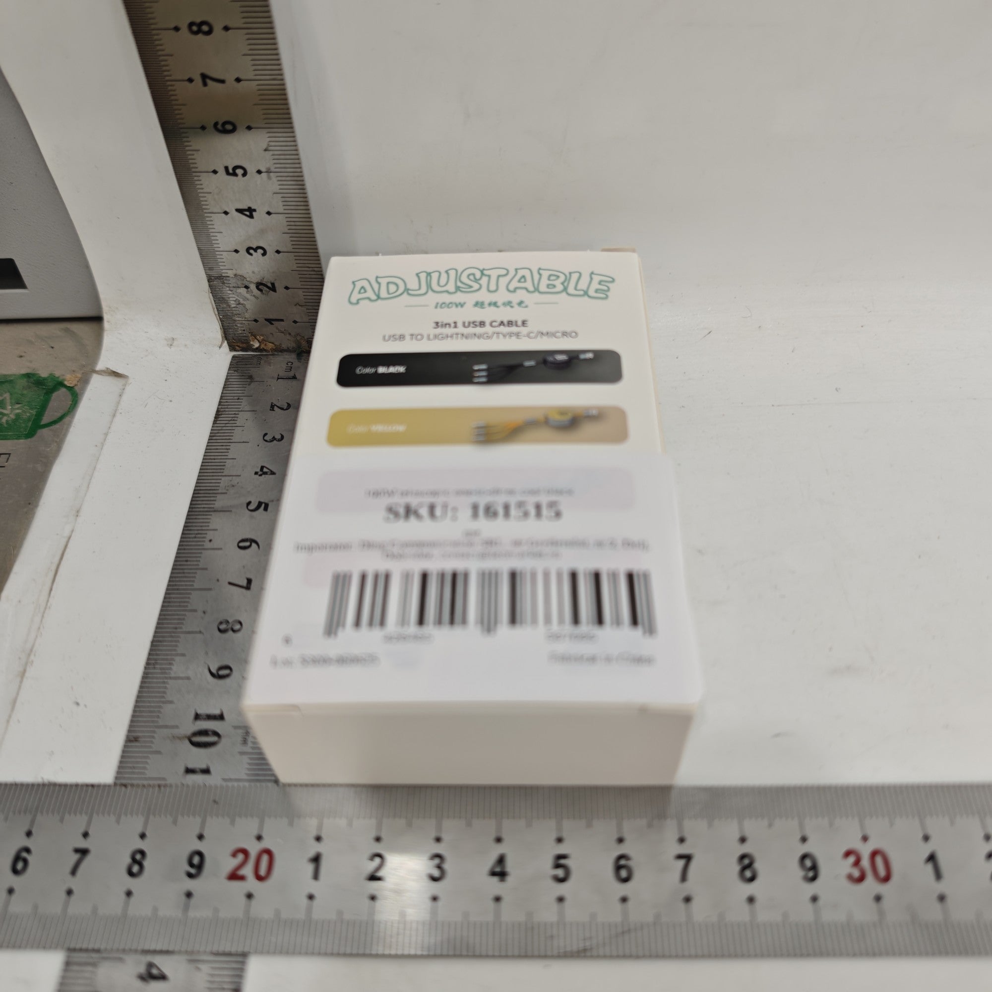 Cablu Retractabil 3in 1 pentru Telefon, Kadeny, Cablu de incarcare rapida 100W, stil Mecha, potrivit pentru Auto, Universal 1.2M, Negru