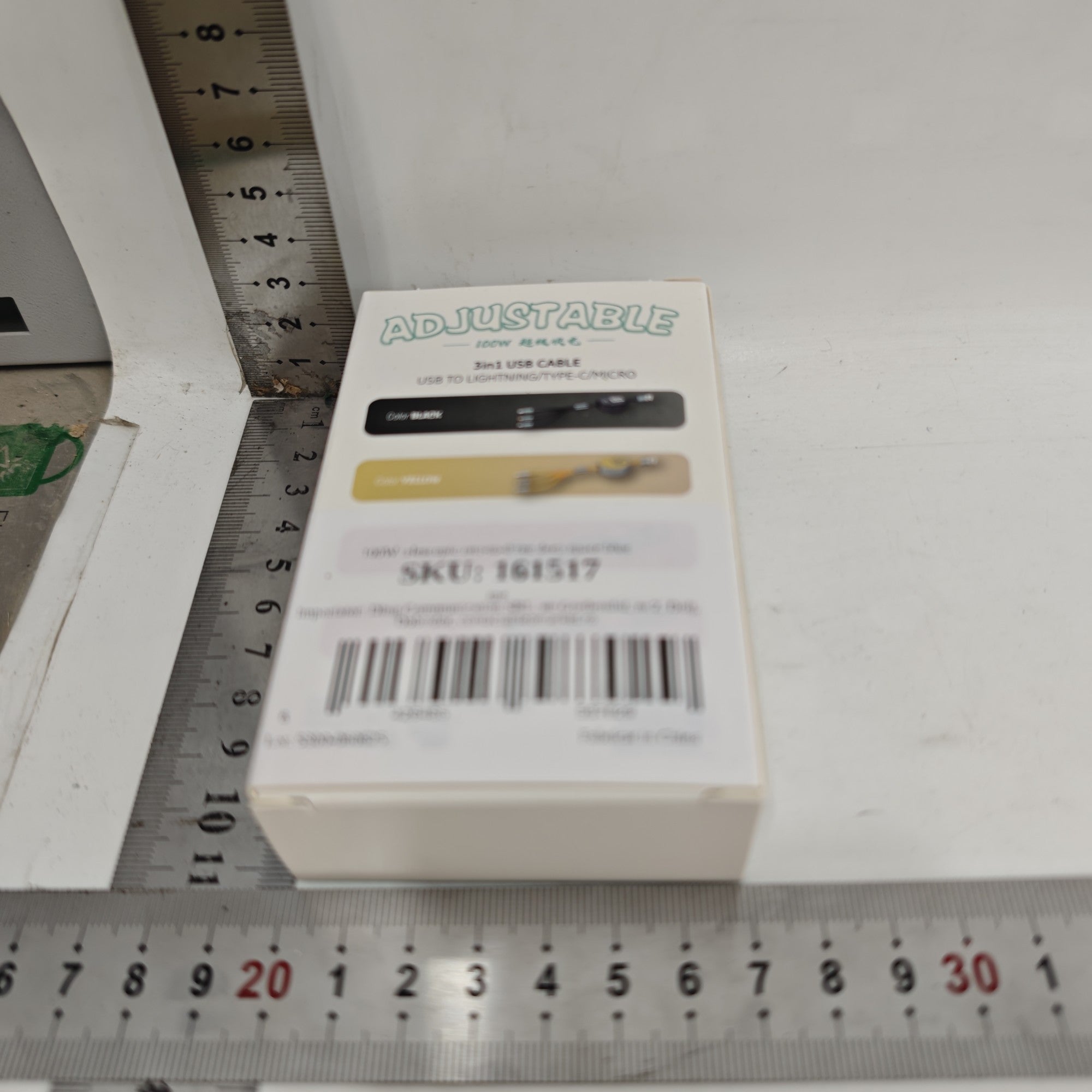 Cablu Retractabil 3in 1 pentru Telefon, Kadeny, Cablu de incarcare rapida 100W, stil Mecha, potrivit pentru Auto, Universal 1.2M, Rosu Albastru