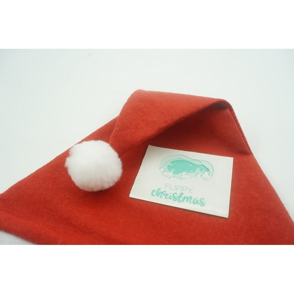 Caciulita de Mos Craciun,Kadeny, cu braduti ,led si muzica, rosie, marime universala, poliester
