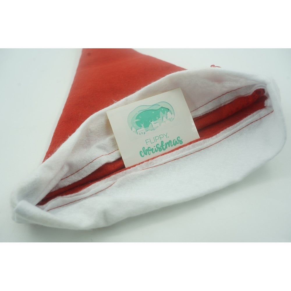 Caciulita de Mos Craciun,Kadeny, cu braduti ,led si muzica, rosie, marime universala, poliester