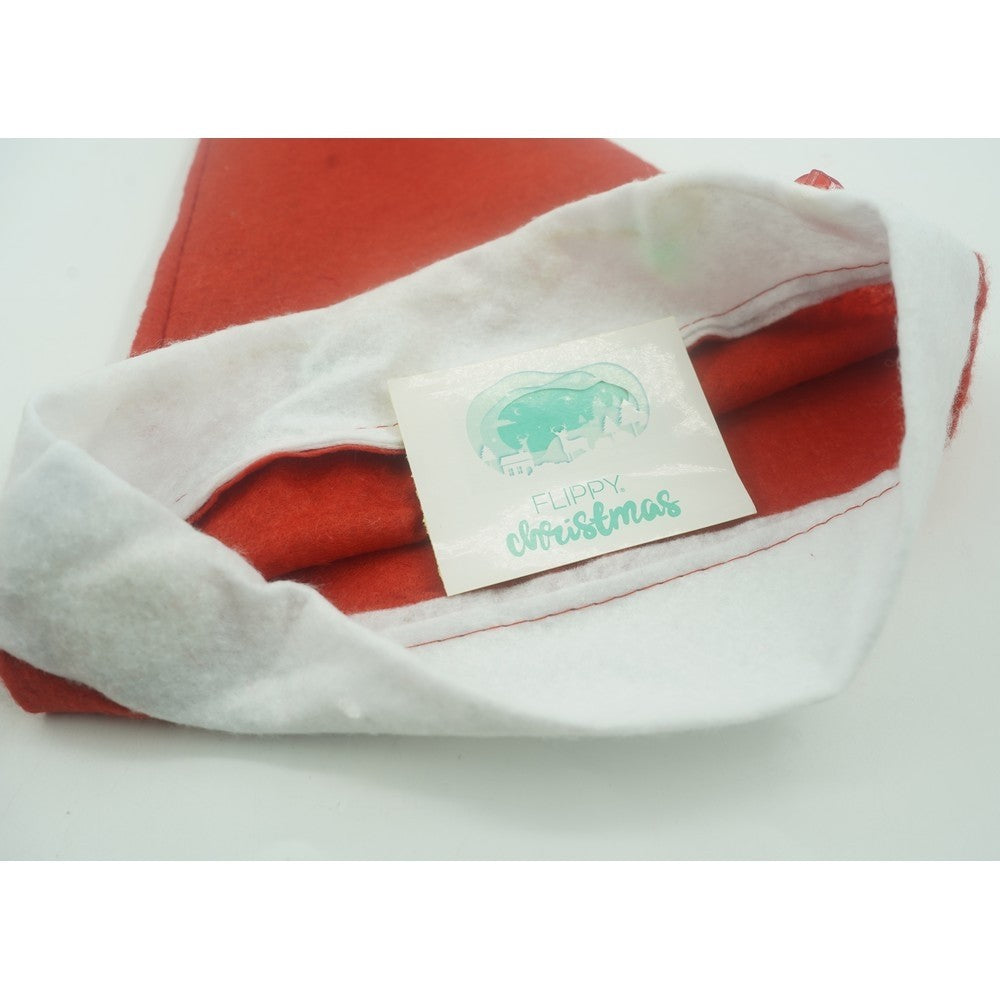 Caciulita de Mos Craciun,Kadeny, cu braduti ,led si muzica, rosie, marime universala, poliester