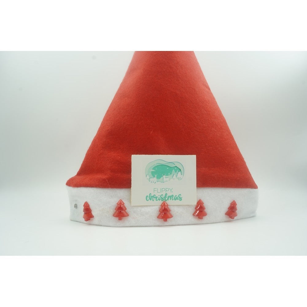 Caciulita de Mos Craciun,Kadeny, cu braduti si led, rosie, marime universala, poliester